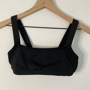 Solid & Stripped Black Bikini Top Square Neckline size XS